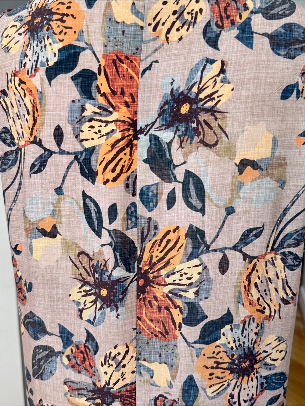 Emery Rose Floral Linen-Blend Maxi Dress in Beige/Tan Size M - Picture 5 of 7